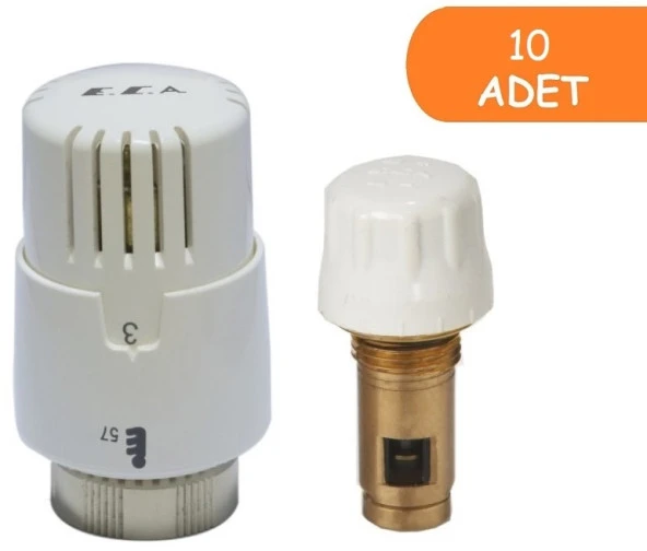 10 Adet ECA Termostatik TRV4 Kafa Grubu 41,3mm 602120813 ürün görseli 1