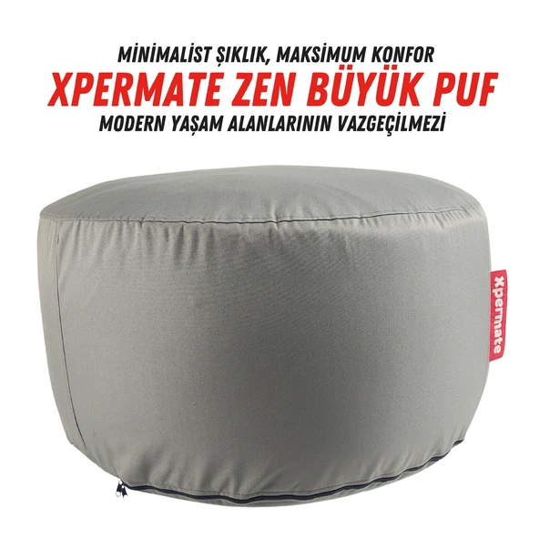 Xpermate Zen Puf Bench Fermuarlı Puf Koltuk Yıkanabilir Kılıf Ayak Ucu Puf ve Makyaj Koltuğu 80x40cm ürün görseli 1