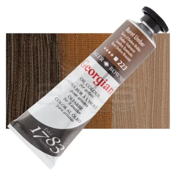 Daler Rowney Georgian Yağlı Boya 225ml 223 Burnt Umber ürün görseli 1