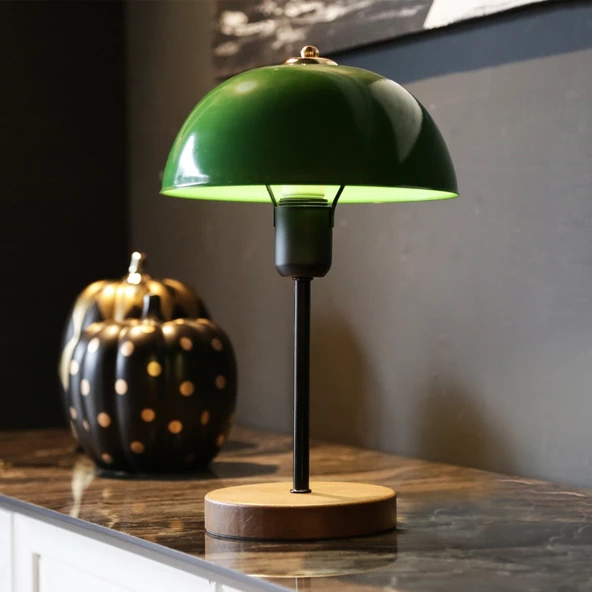 North Home Mantar Başlıklı Metal Abajur Salon Ofis Cafe İşletme Masa Lambası ürün görseli 1