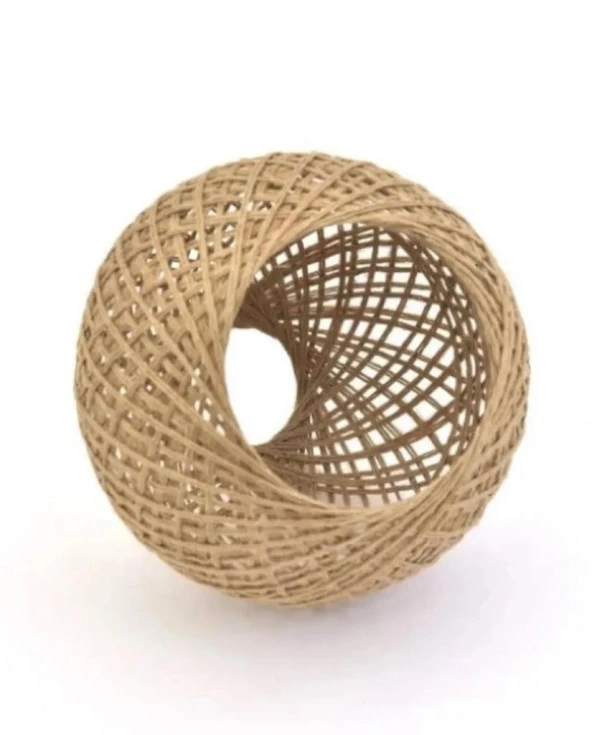 Örme Jüt İp Abajur Başlığı Handmade ürün görseli 1