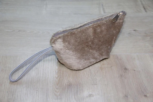 Pelüş Makyaj Çantası Orta Boy , Kozmetik Çantası, Makyaj Organizer, Makeup Bag ürün görseli 1