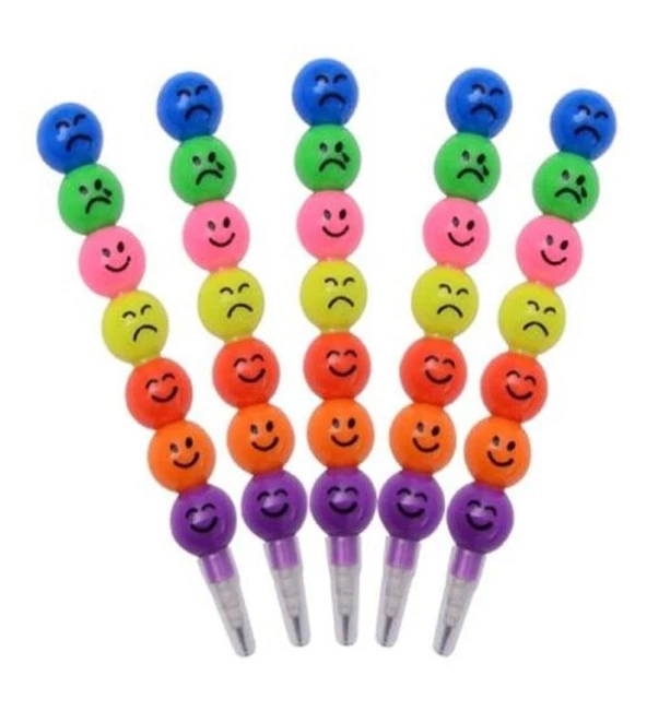 Emoji Yumurtlayan Yuvarlak Kurşun Kalem 4 Grup 28 Uç ürün görseli 1
