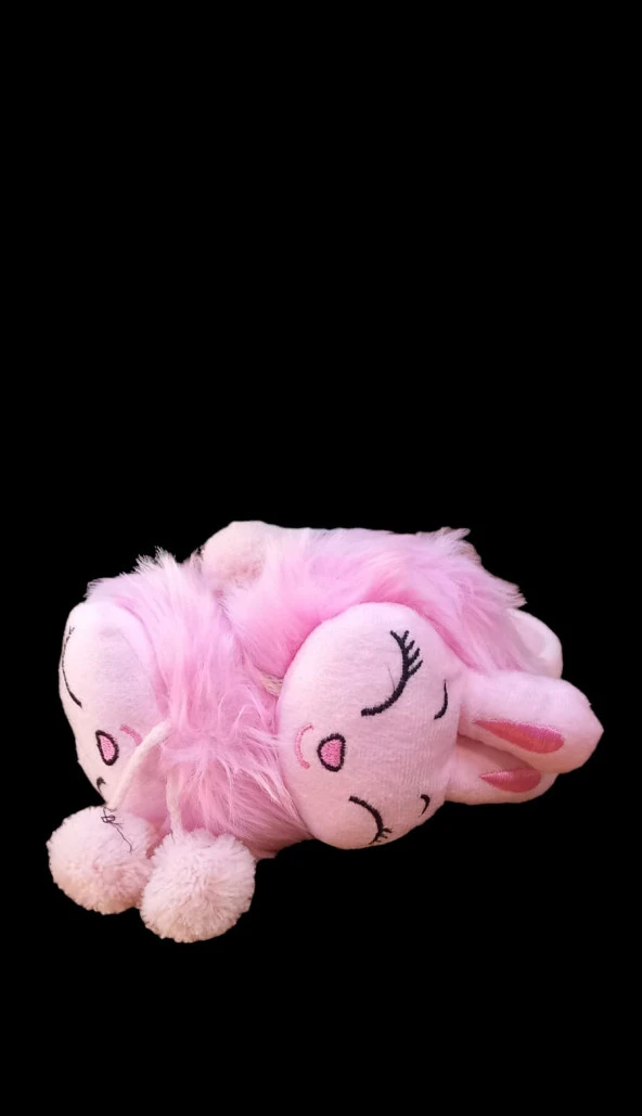 kız çocuk peluş kulaklık figürde farklılık olabilir açık pembe ürün görseli 1