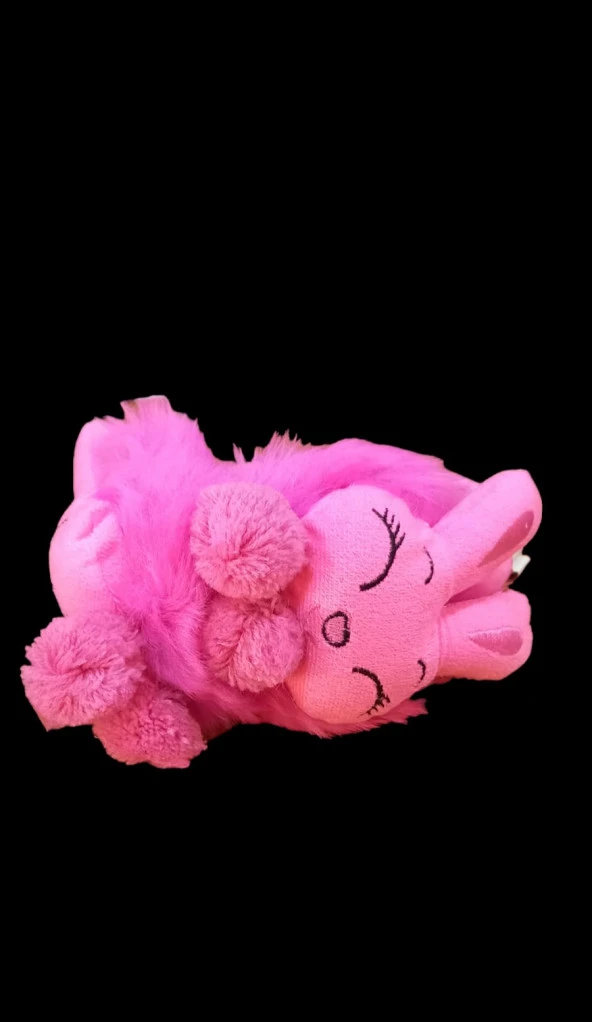 kız çocuk peluş kulaklık figürde farklılık olabilir fuşya renk ürün görseli 1