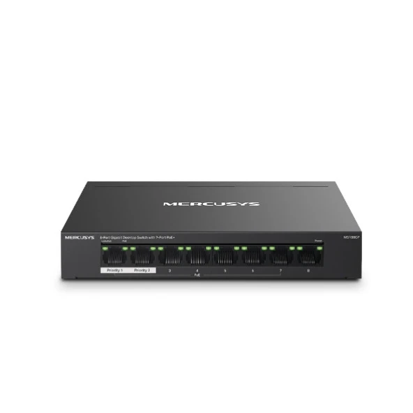 TP-LINK MERCUSYS MS108GP 8 PORT 10/100/1000 MASAÜSTÜ SWITCH YÖNETILEMEZ ürün görseli 1