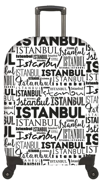 (My#79 İstanbul Yazılar) VALİZ İÇİN KILIF ürün görseli 1