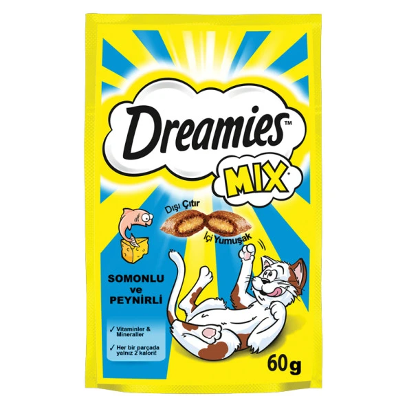 Dreamies Somon Peynir Karışık Kedi Ödülü 60 Gr ürün görseli 1