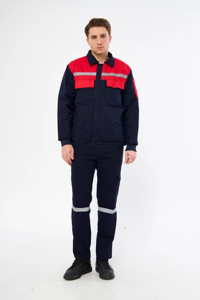İş Takımı (mont+pantolon) Reflektörlü %100 Pamuk ürün görseli 1