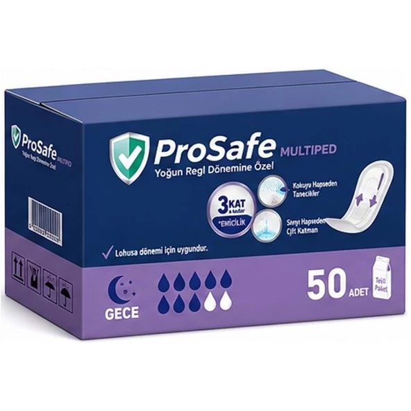 Prosafe Multiped Regl - Mesane - Lohusa Pedi M - Medium - Orta/Gece 50 Adet ürün görseli 1