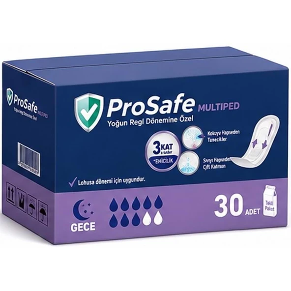 Prosafe Multiped Regl - Mesane - Lohusa Pedi M - Medium - Orta/Gece 30 Adet ürün görseli 1