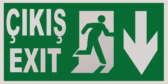 Pvc Levha - Çıkış/Exit Aşağı Yön ürün görseli 1