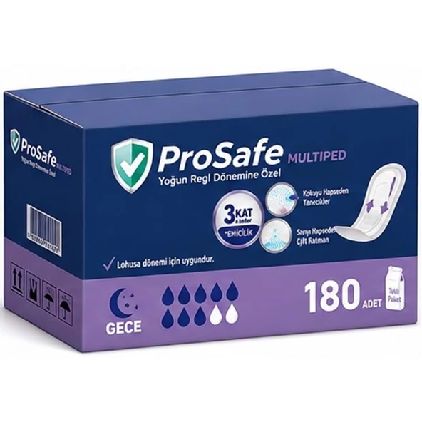 Prosafe Multiped Regl - Mesane - Lohusa Pedi M - Medium - Orta/Gece 180 Adet ürün görseli 1