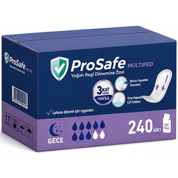 Prosafe Multiped Regl - Mesane - Lohusa Pedi M - Medium - Orta/Gece 240 Adet ürün görseli 1