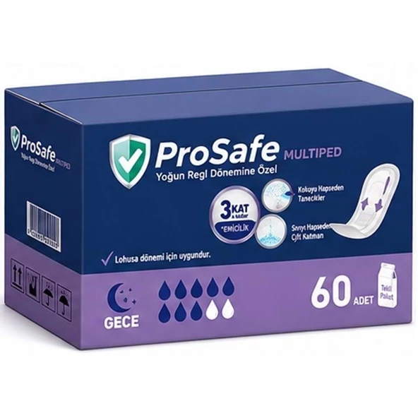 Prosafe Multiped Regl - Mesane - Lohusa Pedi M - Medium - Orta/Gece 60 Adet ürün görseli 1
