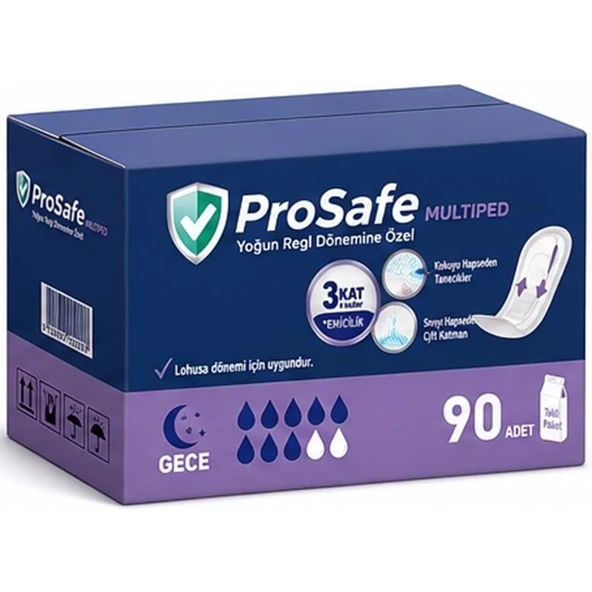 Prosafe Multiped Regl - Mesane - Lohusa Pedi M - Medium - Orta/Gece 90 Adet ürün görseli 1