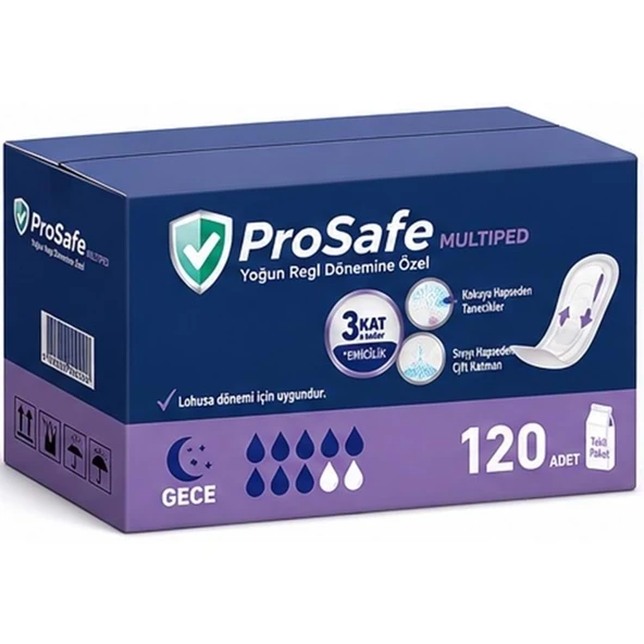 Prosafe Multiped Regl - Mesane - Lohusa Pedi M - Medium - Orta/Gece 120 Adet ürün görseli 1