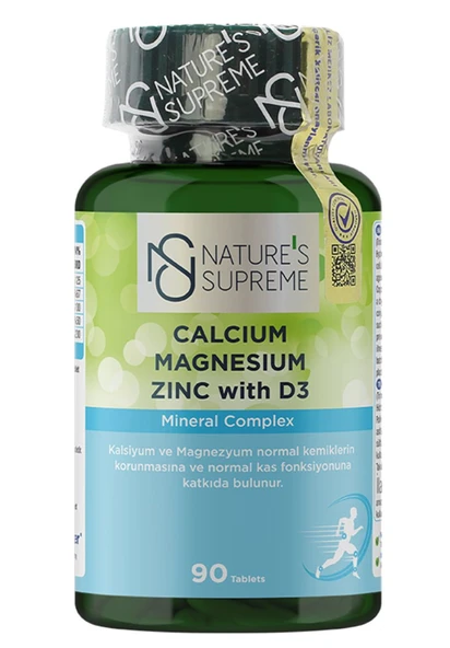 Nature's Supreme Calcium Magnesium Zinc with D3 90 Tablet ürün görseli 1