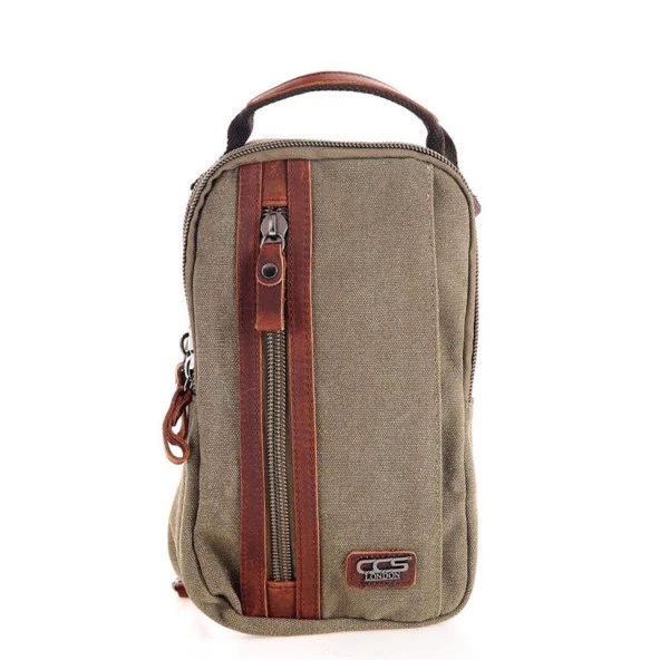 Ççs London 31468 Kanvas Çapraz Çanta Yeşil ürün görseli 1