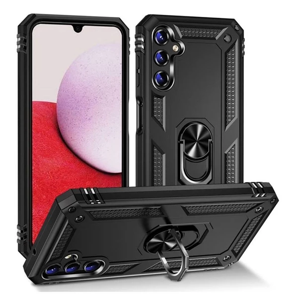 Gpack Samsung Galaxy A05S Kılıf Vega Sert Silikon Tank Standlı Yüzüklü Mıknatıslı ürün görseli 1