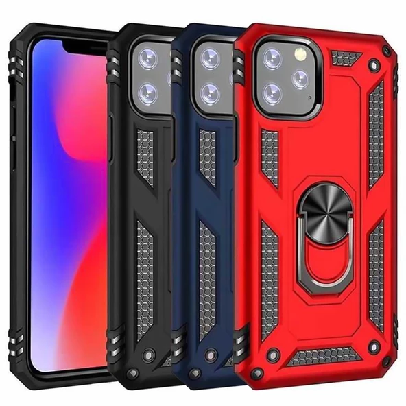 iPhone 11 Kılıf Panzer Ring Tam Koruma Arka Kapak ürün görseli 1