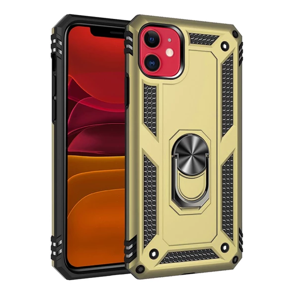 iPhone 11 Kılıf Panzer Ring Tam Koruma Arka Kapak - Resim 11