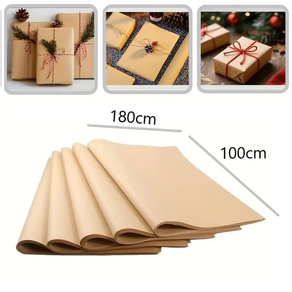 Kraft Ambalaj Paketleme Kağıdı 100cm x180cm (20 adet) ürün görseli 1