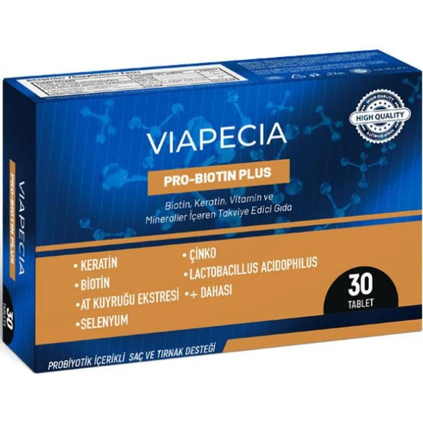 Viapecia Pro-Biotin Plus 30 Tablet ürün görseli 1
