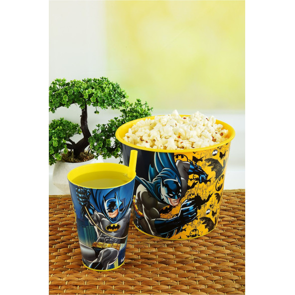 Batman Mısır & Popcorn Kutusu+Pipetli Bardak 400 ml. ürün görseli 1