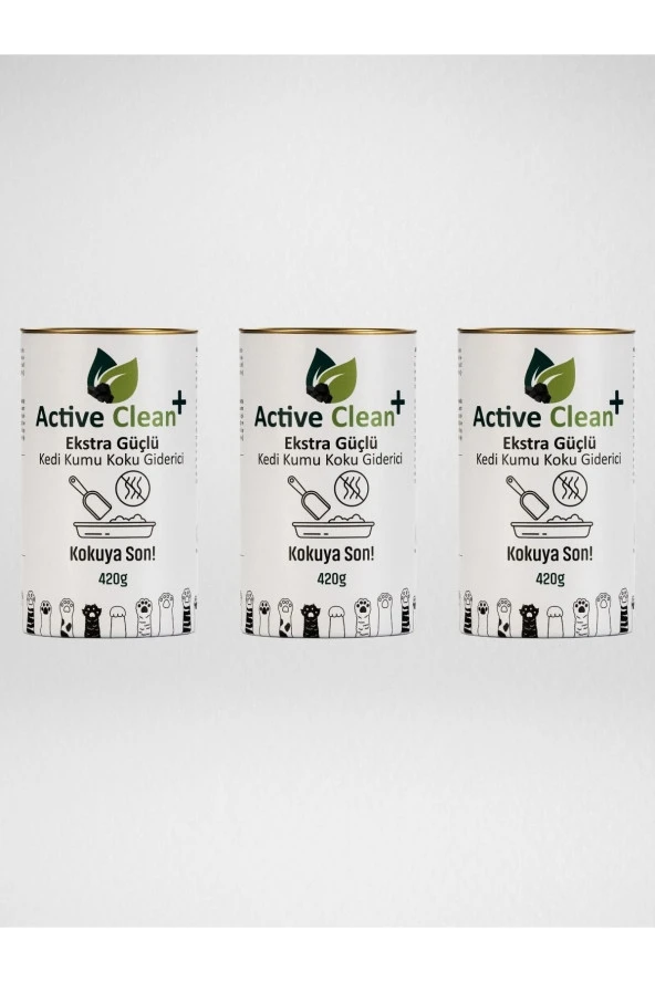Active Clean Plus Kedi Kumu Koku Giderici 420g 3'lü Set ürün görseli 1