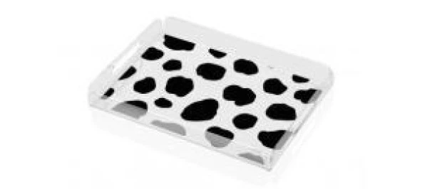 The mia Dalmatian Büyük  Şeffaf Pleksi Tepsi 42*32 ürün görseli 1