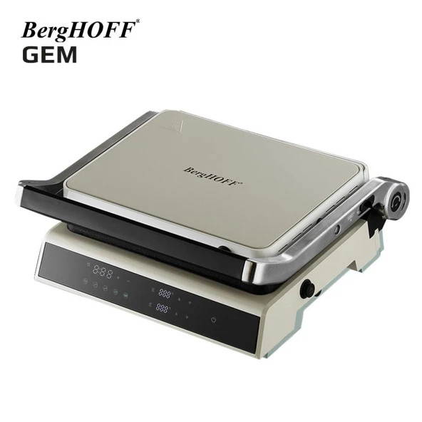 BergHOFF GEM RETRO Vanilya Krem Rengi Dijital Izgara ve Tost Makinesi 7950500 ürün görseli 1