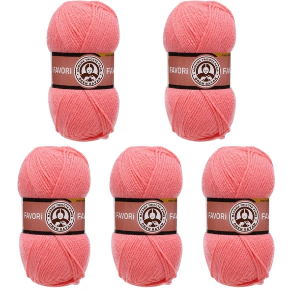 Ören Bayan Favori Örgü İpi - Pembe - 5'Li Paket - ( Renk Kodu : 036 ) ürün görseli 1