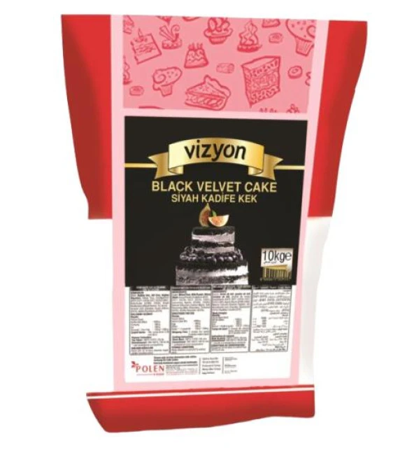 VİZYON KEK MİKSİ BLACK (siyah) VELVET  (10 KG.) ürün görseli 1