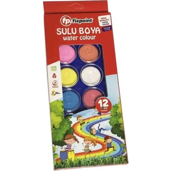 Fixpoint P-1756 Lüks Kutulu Suluboya Büyük 12Li ürün görseli 1