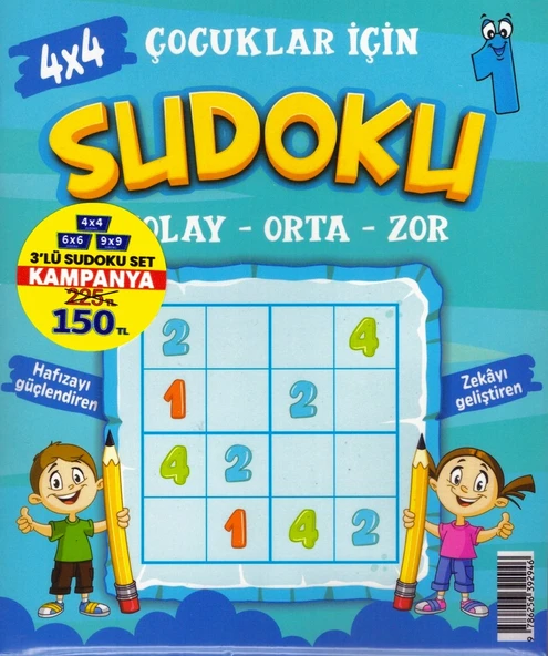 EVRENSEL ÇOCUKLAR İÇİN SUDOKU 3 LÜ ürün görseli 1