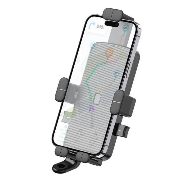 T.Concept Dayanıklı  Motosiklet ve Bisiklet Telefon Tutucu Siyah ürün görseli 1