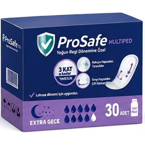 Prosafe Multiped Regl - Mesane - Lohusa Pedi L - Büyük - Large Extra/Gece 30 Adet ürün görseli 1