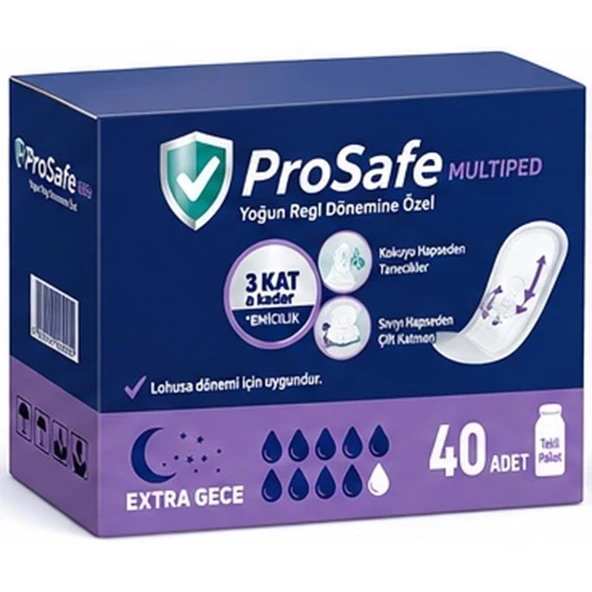 Prosafe Multiped Regl - Mesane - Lohusa Pedi L - Büyük - Large Extra/Gece 40 Adet ürün görseli 1