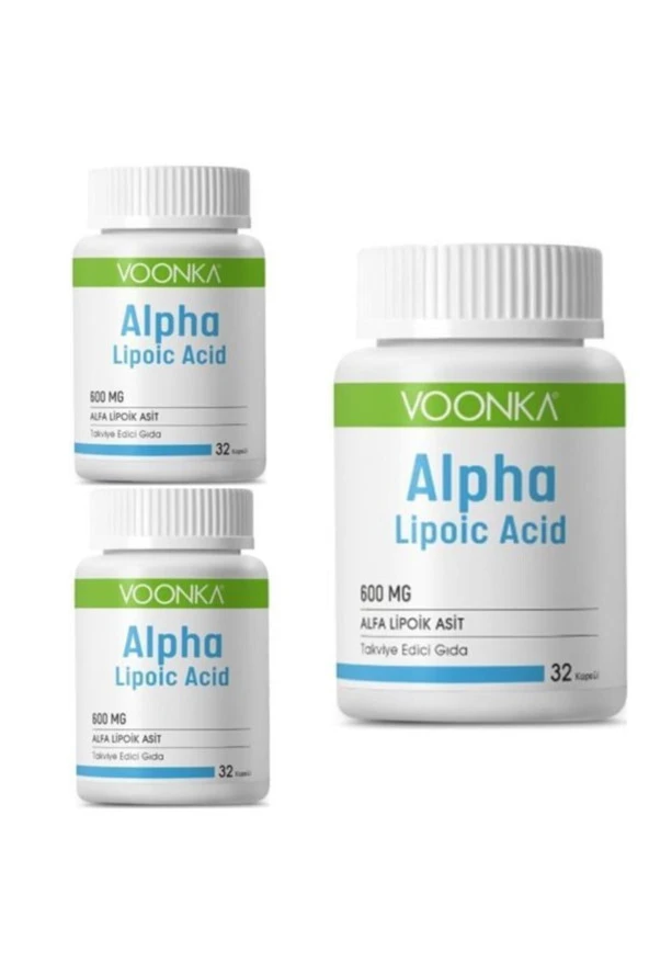 Voonka Alpha Lıpoic Acid 600 mg 30 Kapsül 3 Kutu ürün görseli 1