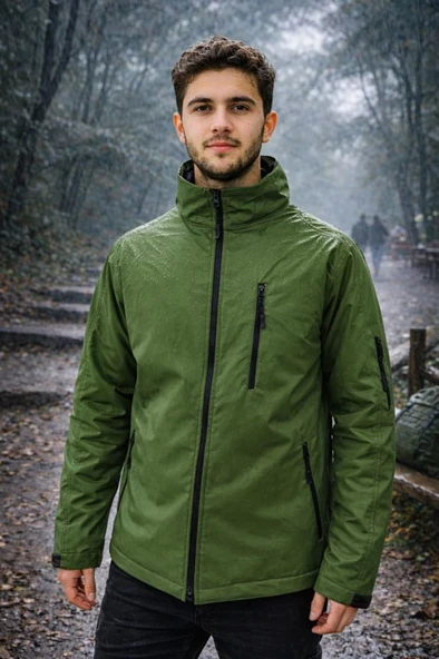 Single Sword Taktik Outdoor Softshell Yağmurluk Mont – Suya Dayanıklı, Kapüşonsuz Haki ürün görseli 1