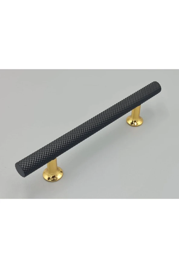 Mobilya Dolap Kulpu Mutfak Çekmece Kulpu Çizgili Dal Siyah Gold 160 Mm 1 Adet ürün görseli 1