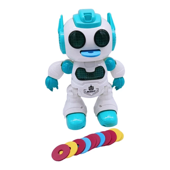 Birlik Oyuncak Uzaktan Kumandalı Programlanabilir Disk Atan Akıllı Robot 606-30 - Resim 5