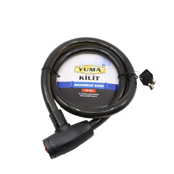 YUMA MOTOSİKLET KİLİDİ YM-735 120CM 20MM ürün görseli 1