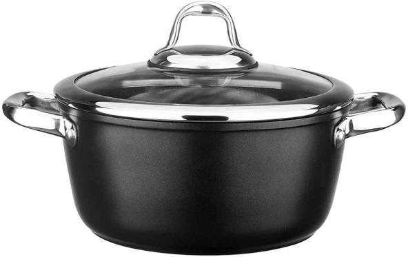Leggno Mst2828Dt24Bk Master Tıtanıum Tencere Siyah 24Cm ürün görseli 1