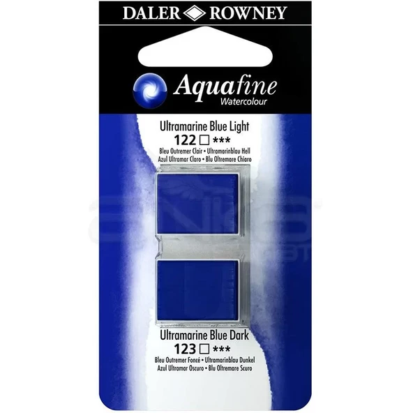 Daler Rowney Aquafine Sulu Boya Tablet 2li Ultramarine Blue Light-Ultramarine Blue ürün görseli 1