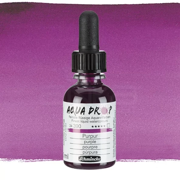 Schmincke Aqua Drop Sıvı Sulu Boya 30ml 390 Purple ürün görseli 1