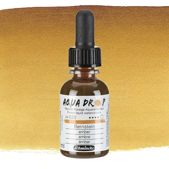 Schmincke Aqua Drop Sıvı Sulu Boya 30ml 620 Amber ürün görseli 1