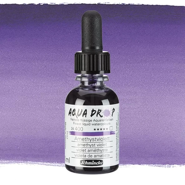 Schmincke Aqua Drop Sıvı Sulu Boya 30ml 400 Amethyst Violet ürün görseli 1