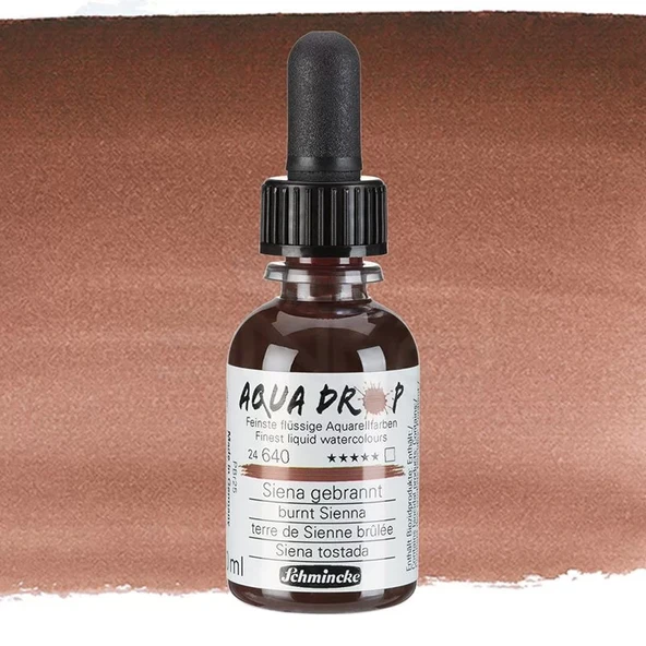 Schmincke Aqua Drop Sıvı Sulu Boya 30ml 640 Burnt Sienna ürün görseli 1